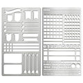 2 Pack Metal Journal Stencils - Stainless Steel Reusable, Planner Stencils for Planner & Bullet Journal, Lists, Creative Journaling, DIY Scrapbooking, Habit Tracker
