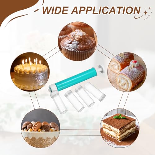 uxcell 2Pcs Manual Air Brush Cake Decorating Cake Air Brush Kit Blue - color: Blue