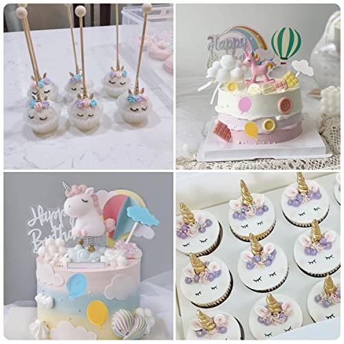 Mujiang Unicorns Silicone Cloud Lollipop Balloon Fondant Mold Set Of 4