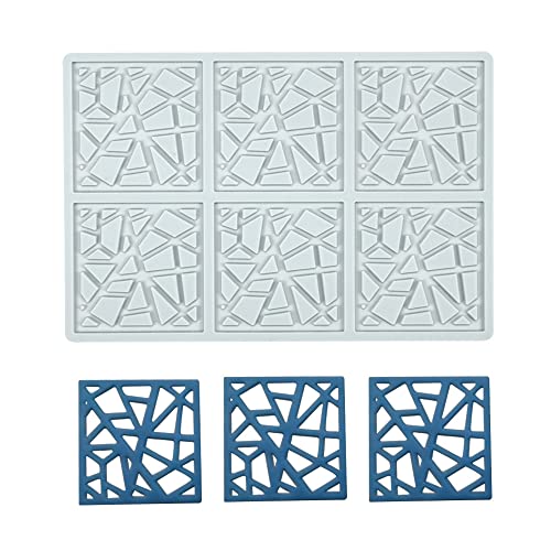 3D Hollow Geometric Silicone Mold Resin Casting Molds for Candle Soap - size: G_8.28*5.6*0.08inch