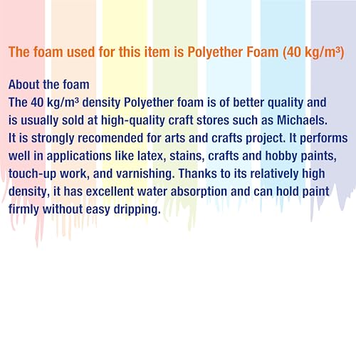 50pcs 1" Foam Brush with High Density Foam - size: 1inch 50pcs
