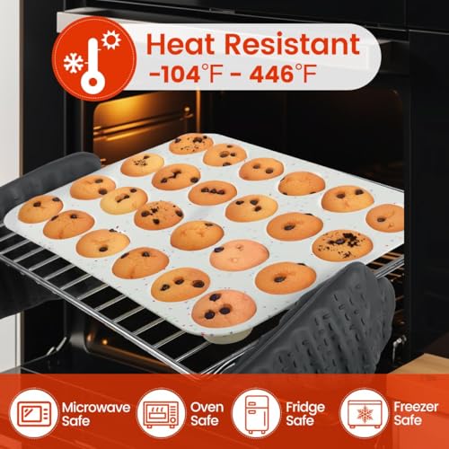 CAKETIME Silicone Mini Muffin Pan, 24 Cups Nonstick Mini Cupcake Pan for Baking Muffin, Cupcake, Egg Bites, Fat Bomb, 1 Pack Confetti - size: 1pc: Mini 24-Cup
