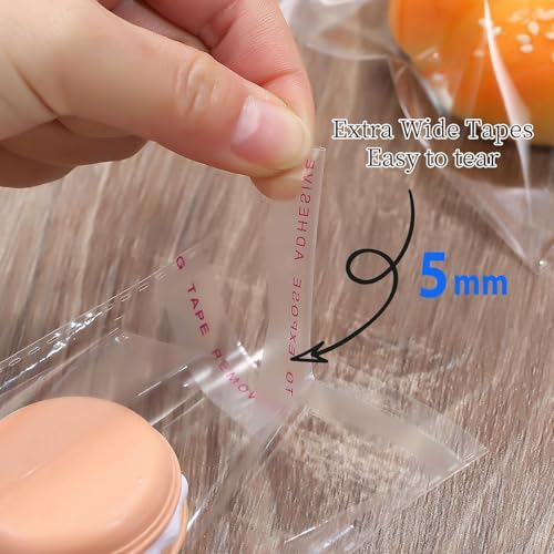 6"x7" 3.2Mil Self Sealing Cellophane Bags 200Pcs Clear Cookies Bags - color: 6"x7"-200PCS