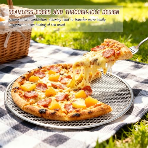 3 Pcs Pizza Screen, 12 Inch Pizza Pan for Oven, Nonstick Pizza Tray for Oven, Dishwasher Safe(3 PCS 12 inch) - size: 3 PCS 12 inch