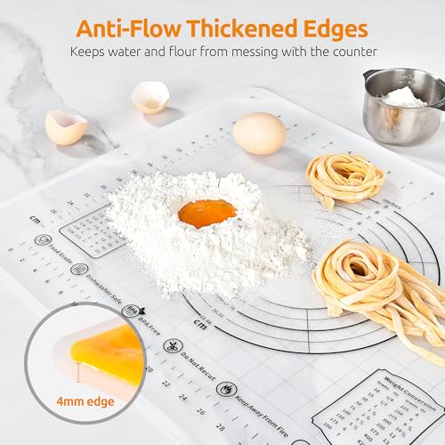 U-Taste Silicone Pastry Mat, Dough Rolling Baking Sheet, 16x20"/Transparent - color: Transparent, size: 15.8"L x 19.7"W