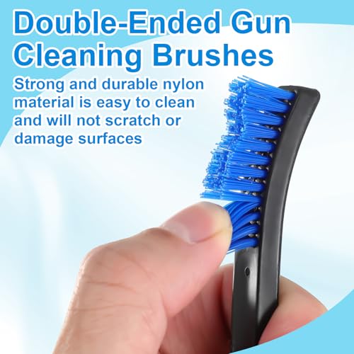Boao 20 Packs Double-Ended Gun Cleaning Brushes 7 Inch, Blue - color: Blue