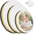 0.5" Cake Drums 8, 10 & 12 Inch (9 Pack) in White, Gold & Black Color Set - color: White + Gold + Black