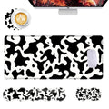 Mouse Pad,Large Desk Mat Set, 4in1 XL Mousepad + Keyboard Wrist Rest+Mouse Wrist Rest+Coaster with Ergonomic Desk Pad for Home Office Table Computer Cover -Cow Print - color: Cow Print