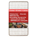 6 PCS 12 "x 8" Disposable Grill Rack Grids,BBQ Roasting Rack