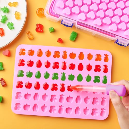 Mini Gummy Candy Silicone Molds Set, 6 Pcs - style: 6pcs