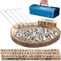 128Pcs 1" Custom Branding Iron for Wood, Leather Branding Stamp Kit - size: 128PCS 1" Assorted Characters Full Set