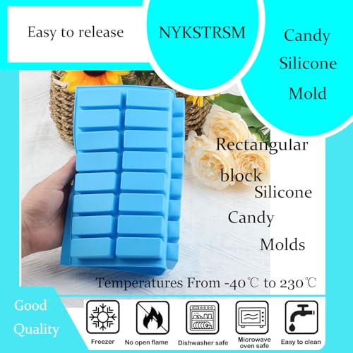 40 Cavity Rectangle Silicone Candy Molds - color: Style A