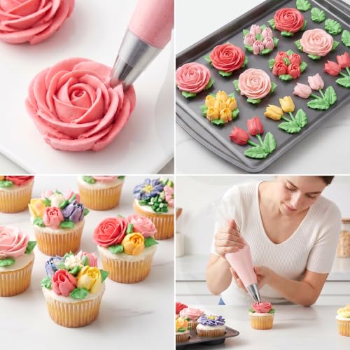 8PCS Stainless Steel Cake Decorating Tip, Large Piping Tip Set