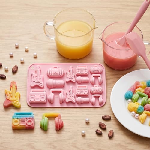15 Cavity Music Theme Silicone Candy Molds - color: B