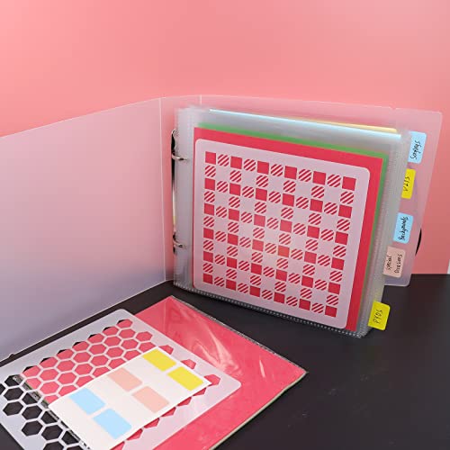 Cookie Stencil Storage Binder - Die Cut & Stamp Storage Holder - Baking Stencil Organizer (2 Pockets x 50 Pages) - size: 2Pockets x 50Pages