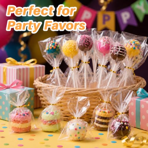 RAINFLOW 600 Pcs Cake Pop Sticks and Wrappers Kit for Candy and Parties