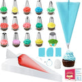 Piping Bags and Tips Set for Beginners Cake Decorating Tips for Baking with Pastry Bags and Tips, Icing Tips, Couplers, Icing Bags Ties