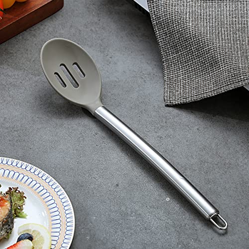 Berglander Cooking Spoon, Non-stick Silicone Slotted, Basting Spoon For Cooking, Kitchen Serving Dishwasher Safe, Easy to Clean - style: d. Slotted Spoon