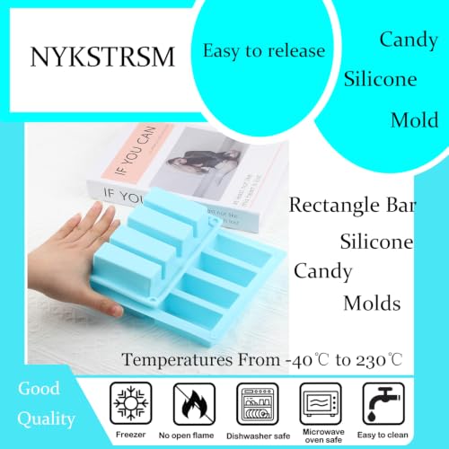 12 Cavity Rectangle Bar Silicone Candy Molds - color: Style B