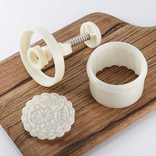Cookie Stamp Mooncake Mold Set, Cookie Press Maker 180g Shaper