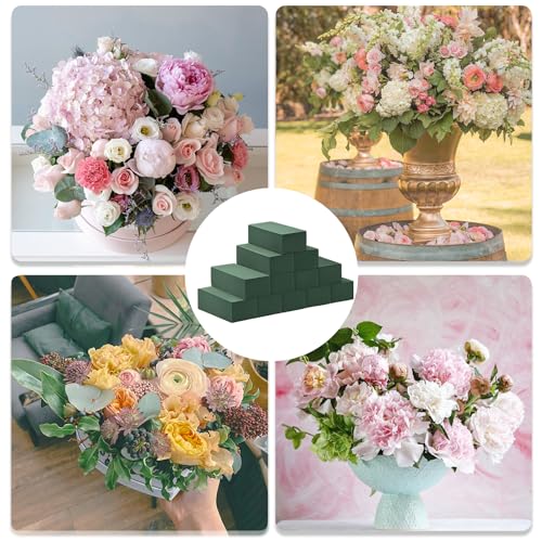 Tunnkit 12 Pcs Wet & Dry Floral Foam Blocks, 7.8" L x 3.5" W x 2.4" H