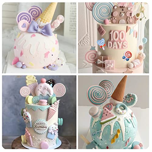 Ice Cream Silicone Molds Candyland Fondant Molds Set Of 4 - color: Style B