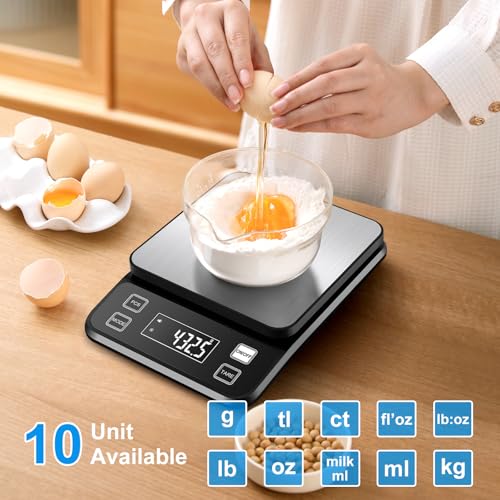 Diyife Large 22lb Kitchen Scale with 0.1g High Precision, IPX67 Waterproof