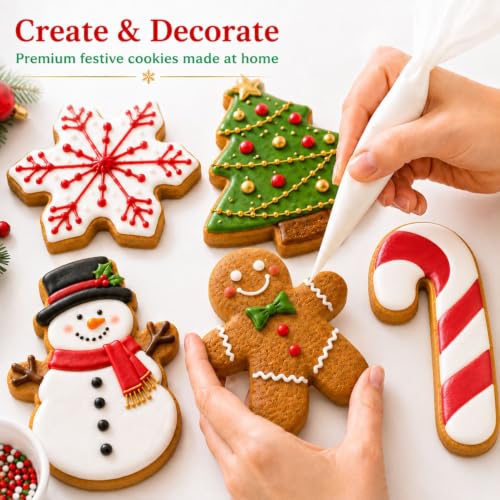Large 4-Inch Christmas Cookie Cutters, 6-Piece Stainless Steel Set - style: Christmas