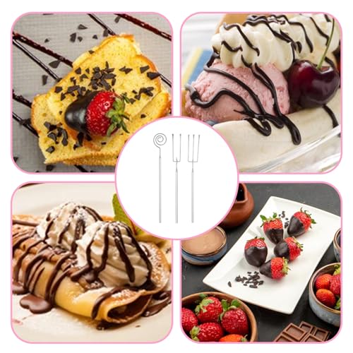 3 Pcs Chocolate Dipping Tool, Stainless Steel Truffle Candy Dipping Tools