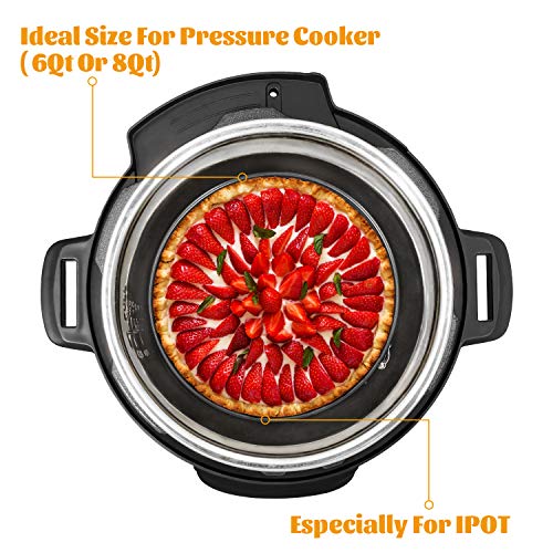 HIWARE 7 Inch Non-stick Springform Cake Pan - Leakproof, Accessories for Instant Pot 6, 8 Qt Pressure Cooker - size: 7-Inch