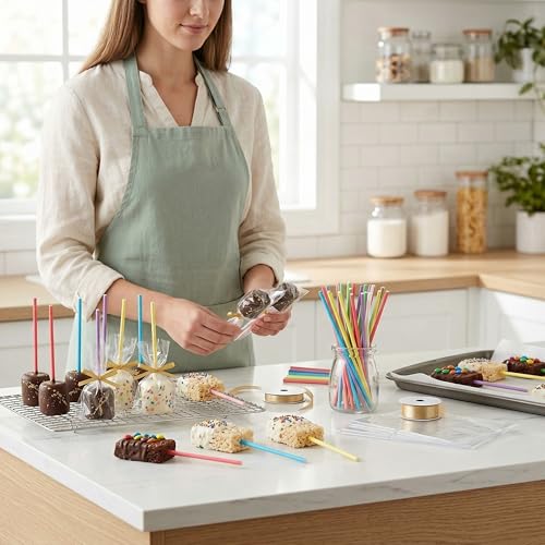 Colored Cake Pop & Lollipop Sticks 6 in, 7 Colors, 210 Count