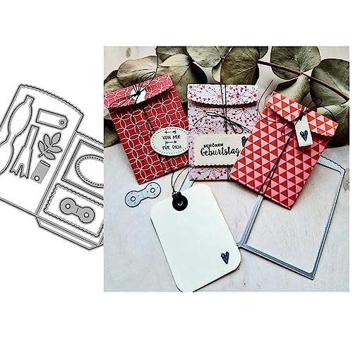 Mvchifay Cutting Dies Metal Stencils Scrapbooking Tool DIY Craft Carbon Steel Embossing Template for Paper Card Making (Gift Box-13.3x11.3cm) - color: Gift Box-13.3x11.3cm