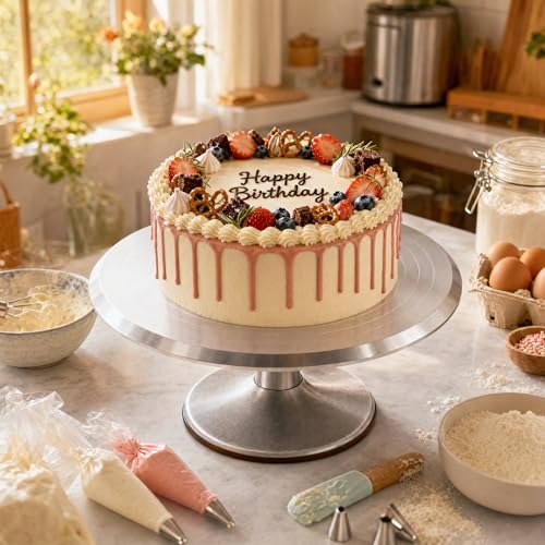 Aluminium 360° Rotating Detachable Cake Turntable