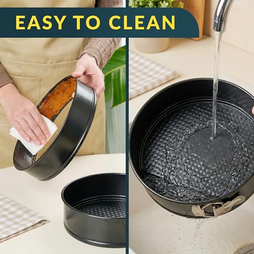 Cheesecake Pan 8" Carbon Steel With Removable Bottom – Leakproof Design - size: 8 Inch
