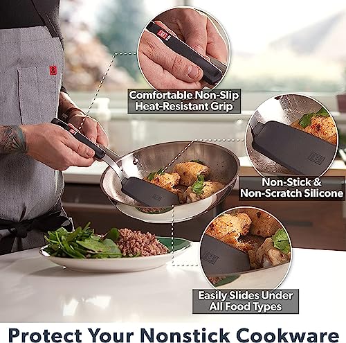 DI ORO Silicone Turner Spatula Set - 600F Heat Resistant, 6-Pc Black - size: Ultimate Set