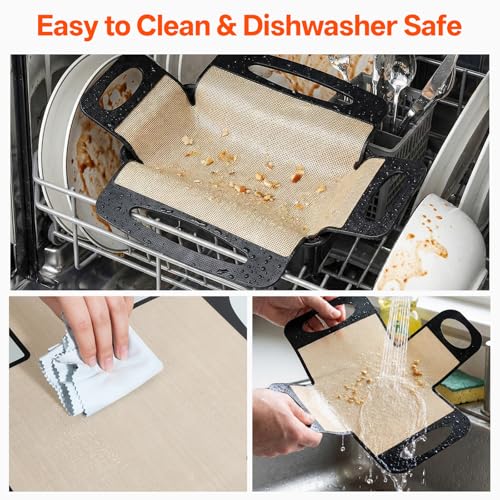 Qianyu 2 Pcs Silicone Bread Loaf Pan Liners Reusable Bread Baking Mat