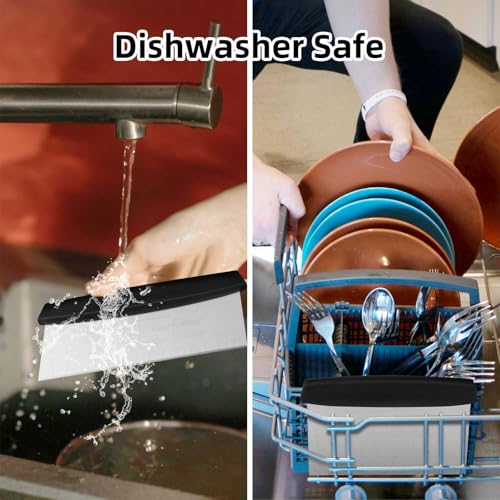 Vaincre 2PCS 6" Stainless Steel Bench Dough Scraper Cutter