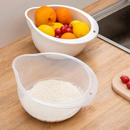 Japanese Rice Strainer Quinoa Washing Bowl Small Grains Washer Cleaner - color: Clear
