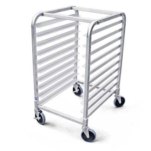 New Star Foodservice Aluminum 10-Tier Sheet Pan Rack, 26" L x 20" W x 38" H