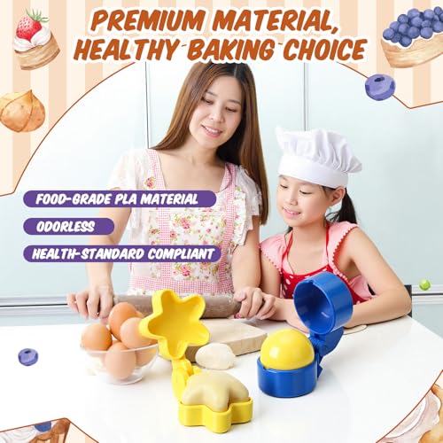 2 Pcs Large Round and Star Cake Pop Molds Shapes Press Set - color: Round and Star, size: Large