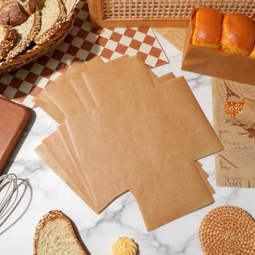SEWACC 100 pcs Bread Pan Liners Nonstick Disposable Baking Paper