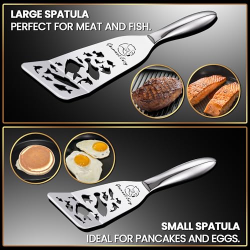 Gourmet Easy Fish Spatula Set, Ultra-Thin Edge Easy Flipping – Fish Edition - color: Fish Edition