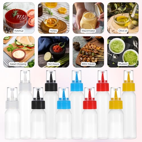 10 Pcs Squeeze Bottles 1 oz and 2 oz Frosting Bottle Icing Bottles