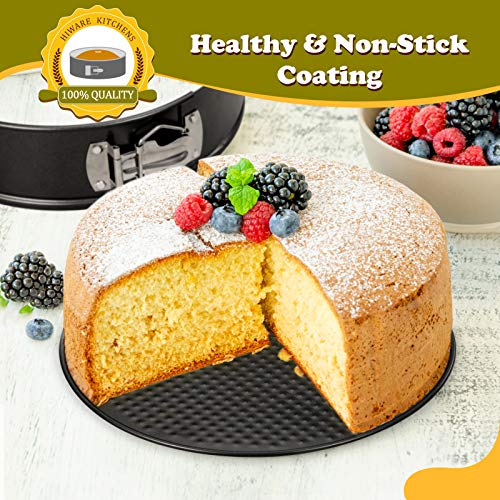 HIWARE 10 Inch Non-stick Springform Pan with Removable Bottom/Leakproof Cheesecake Pan - size: 10-Inch