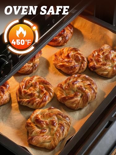 SMARTAKE 400 Pcs Parchment Paper Baking Sheets, Pre-Cut, 8x12 Inches - size: 8" x 12"-400