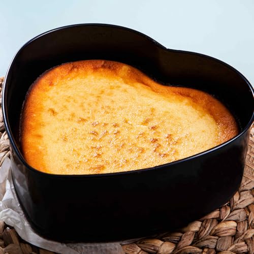 HARFINGTON 2Pcs Heart Shaped Cake Pan with Removable Loose Bottom 5" Cheesecake Aluminum Nonstick Layers Baking Pan for Wedding Birthdays Party Event - size: 5"