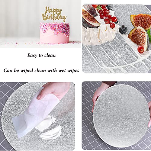 4 Pack Silver Cake Boards Round Cake Circles 6, 8, 10, 12 Inch - color: Silver