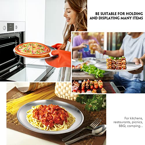 8 Pieces Silver Pizza Pans 10 Inch Bakeware - color: Silver, size: 10 Inch