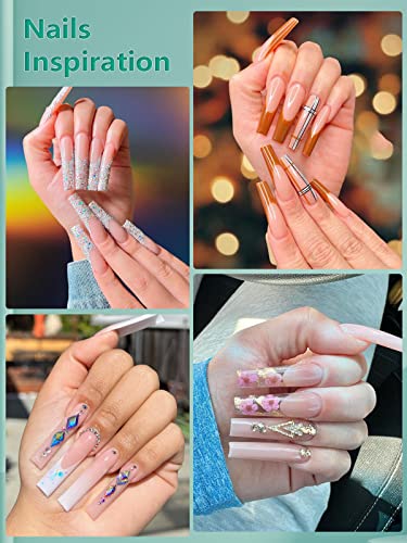 LIONVISON XL Square Nail Tips: 480PCS Extra Long NO C Curve Nails Tip