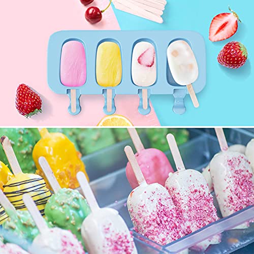 Popsicles Molds, Ozera 2 Pack Homemade Cake Pop Molds Cakesicle Maker Set - color: Blue and Green